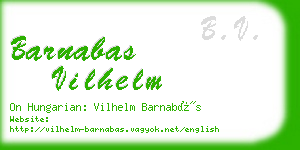 barnabas vilhelm business card